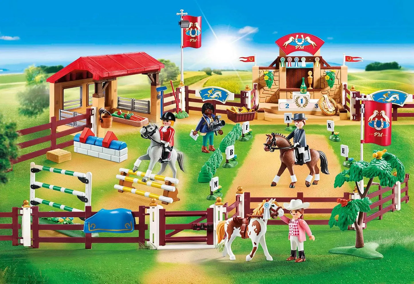 jouet 70337 Playmobil Country Centre d'entraînement pour chevaux playmobil