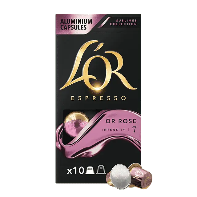 Capsules de café Café Capsules Or Rose Intensité 7 Compatible Nespresso L'OR 8711000360606 Carrefour