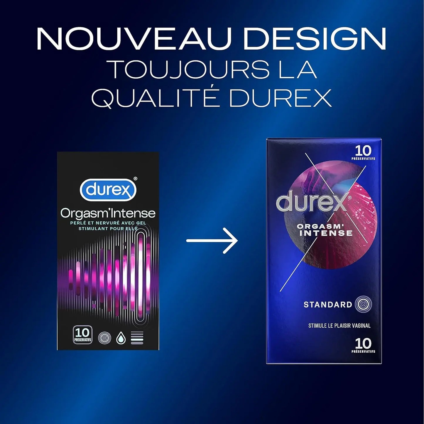 Préservatifs Durex - 10 Préservatifs Extra Lubrifiés Stimulants et Texturés - Avec Gel Desirex durex