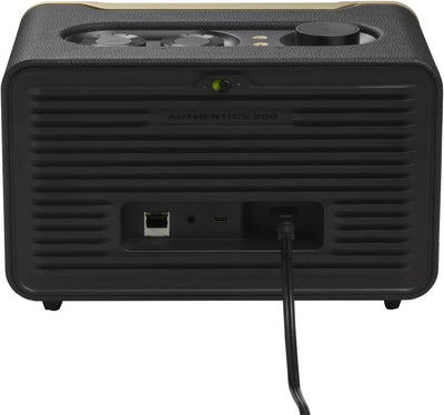 Bluetooth Speaker JBL Authentics 200 Enceinte Intelligente connectée Portable avec WiFi, Bluetooth et Assistants vocaux, Design rétro, JBL