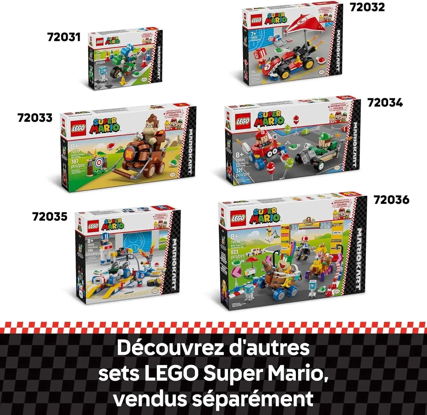LEGO Super Mario : Mario Kart 72036 – Bébé Peach et Ensemble de Grand Prix - Jouets VoitLEGO Super Mario : Mario Kart – Bébé Peach et Ensemble de Grand Prix - Jouets Voiture et Moto avec Nintendo p TECIN HOLDING