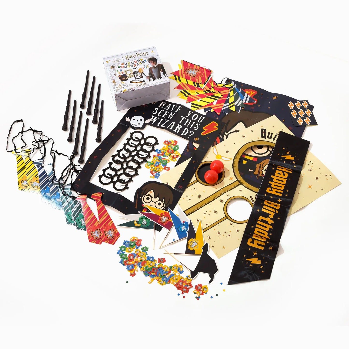 Boîte d’accessoires de fête d’anniversaire pour 8 enfants Harry Potter TECIN-PRINCIPALE