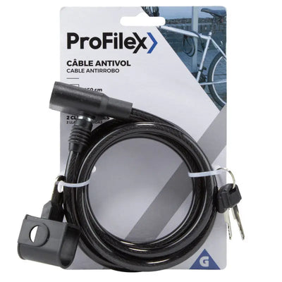 CÂBLE ANTIVOL SPIRALE AVEC 2 CLÉS INCLUSES decathlon