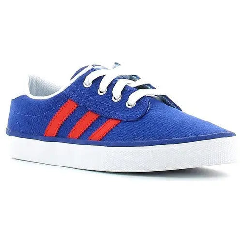 Chaussures Baskets Mode Adidas Kiel taille bleu et rouge Textile Lacets Adidas