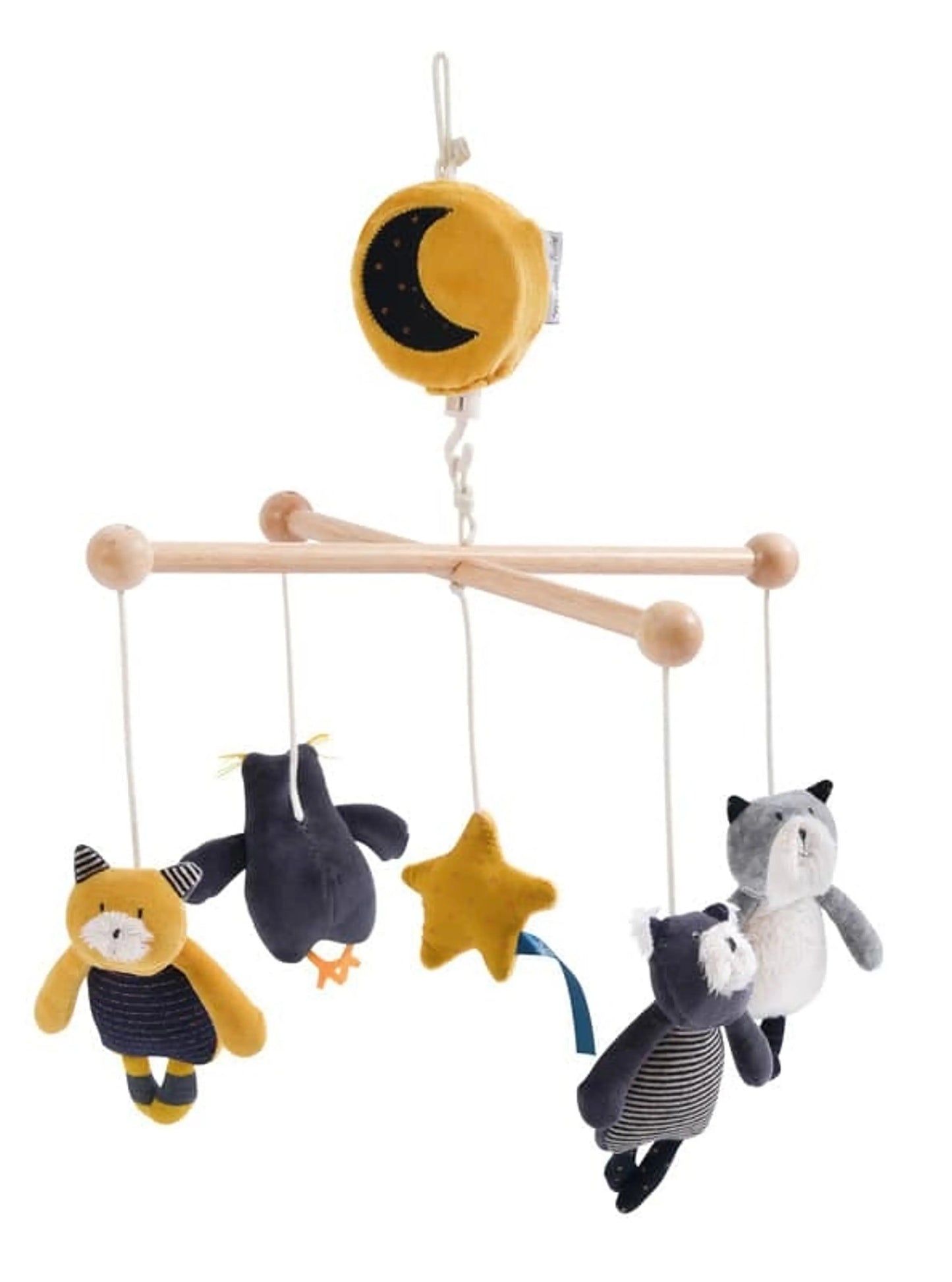 Mobile musical croisillon Les Moustaches Moulin Roty 3575676660560 DURACELL