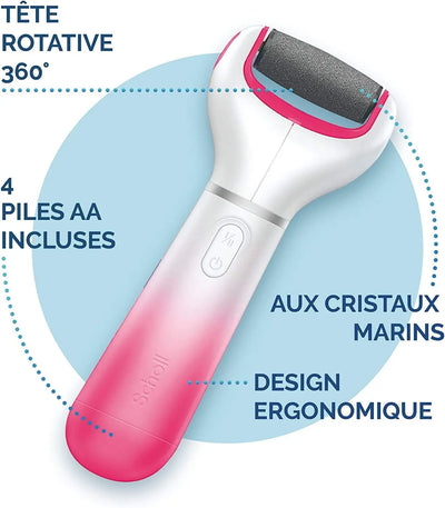 SCHOLL VELVET SMOOTH - Râpe électrique Express PEDI Anti Callosités pour pied Superdiet