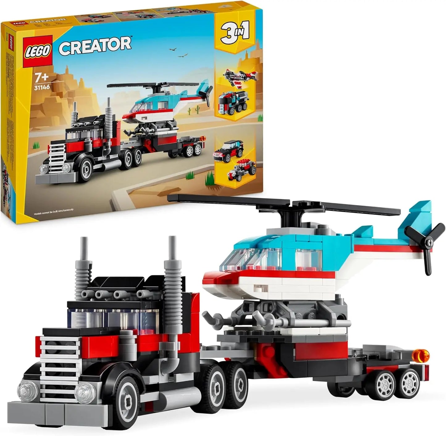 jouet 31146 Lego Creator Le Camion Remorque avec hélicoptère lego