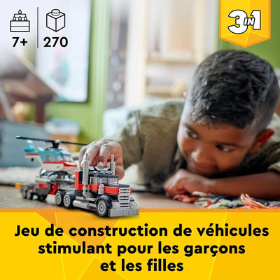 jouet 31146 Lego Creator Le Camion Remorque avec hélicoptère lego