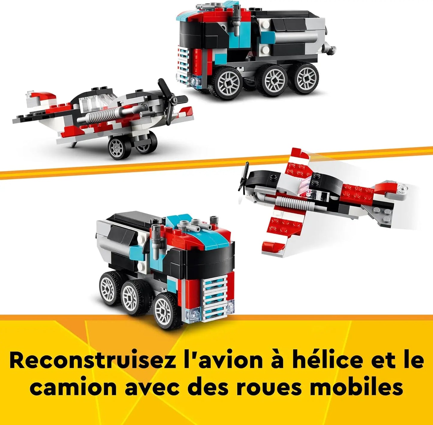 jouet 31146 Lego Creator Le Camion Remorque avec hélicoptère lego
