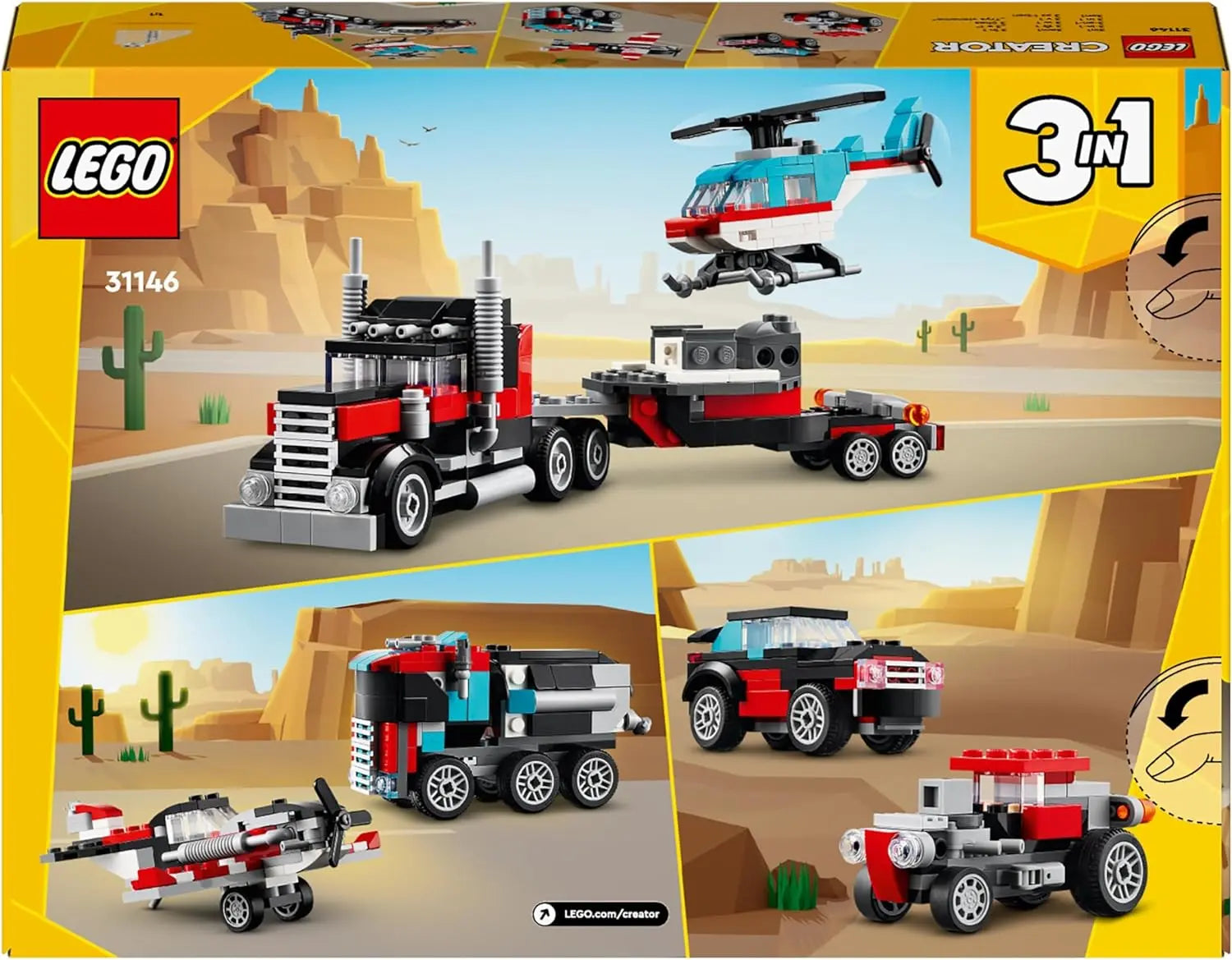 jouet 31146 Lego Creator Le Camion Remorque avec hélicoptère lego