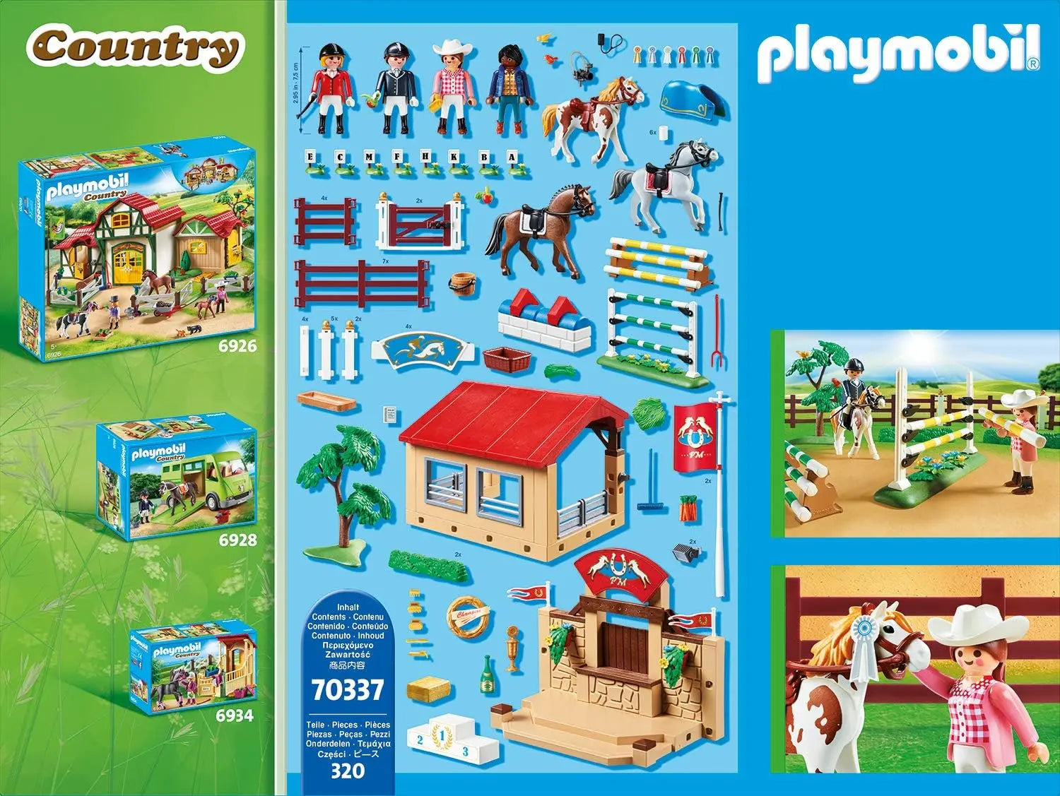 jouet 70337 Playmobil Country Centre d'entraînement pour chevaux playmobil