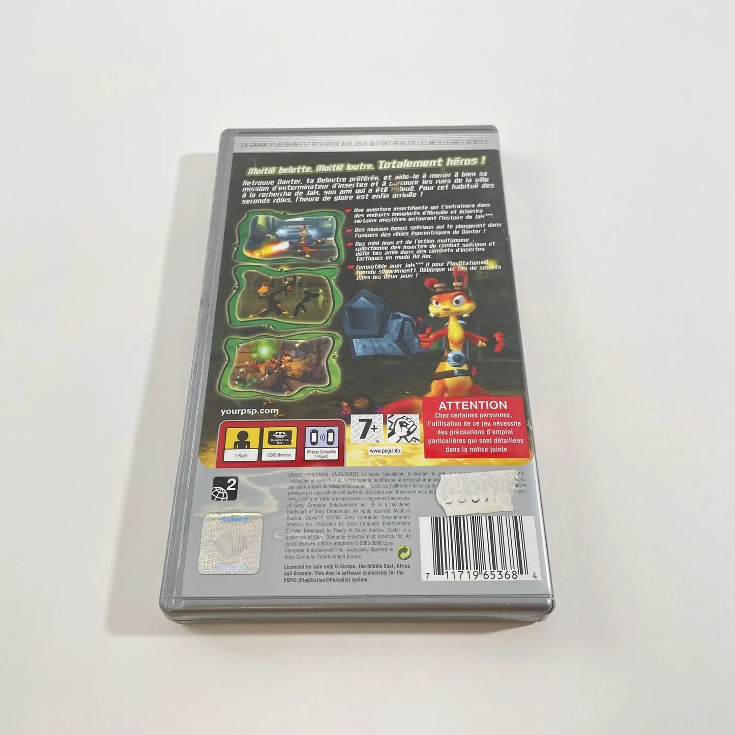 jeu vidéo 711719653684 PSP Daxter FRA Bon état TECIN-PRINCIPALE