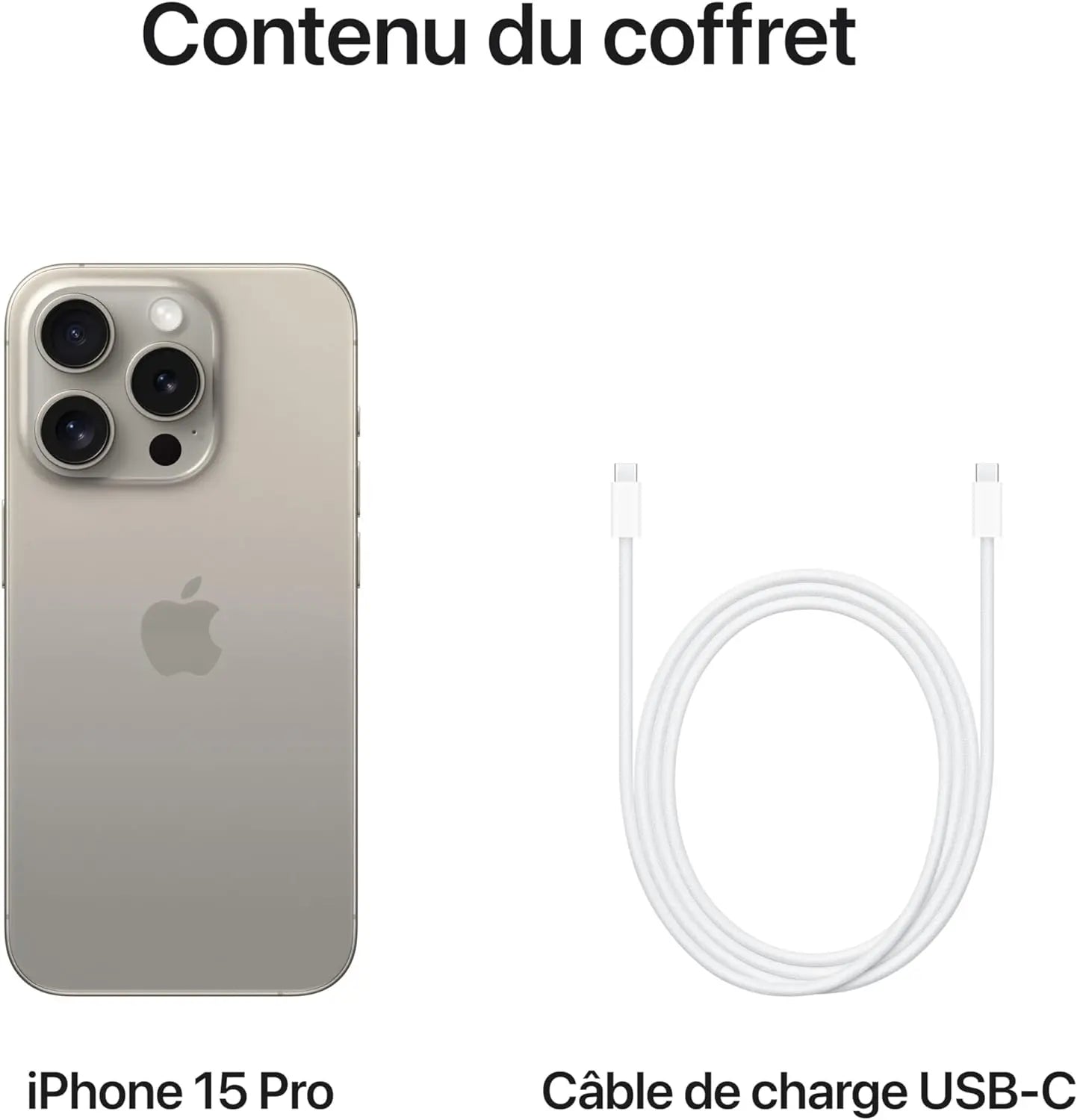 iphone 15 plus Apple iPhone 15 Pro (128 Go) - Titane Naturel  MTUW3ZD/A APPLE