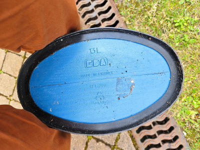 Arrosoir ovale extra-fort 13 litres + pomme inox et pied renforcé bleu BELLI TECIN HOLDING