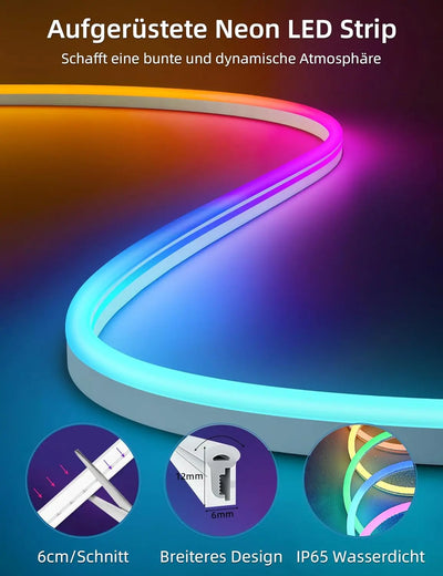 Éclairage LED Bande LED Lamomo Multicolore Découpable avec Synchronisation Musicale TECIN HOLDING