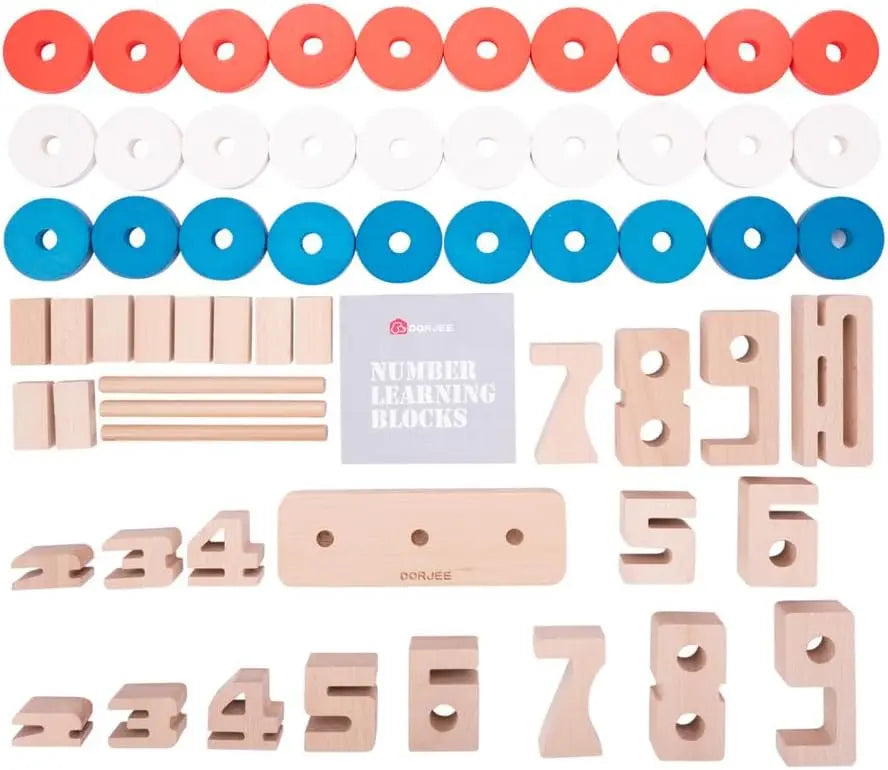 Jeu de construction Bâton / Bloc de Construction Magnétique Montessori | Jouet Éducatif | Royaume Montessori, 32 pièces Dorjee