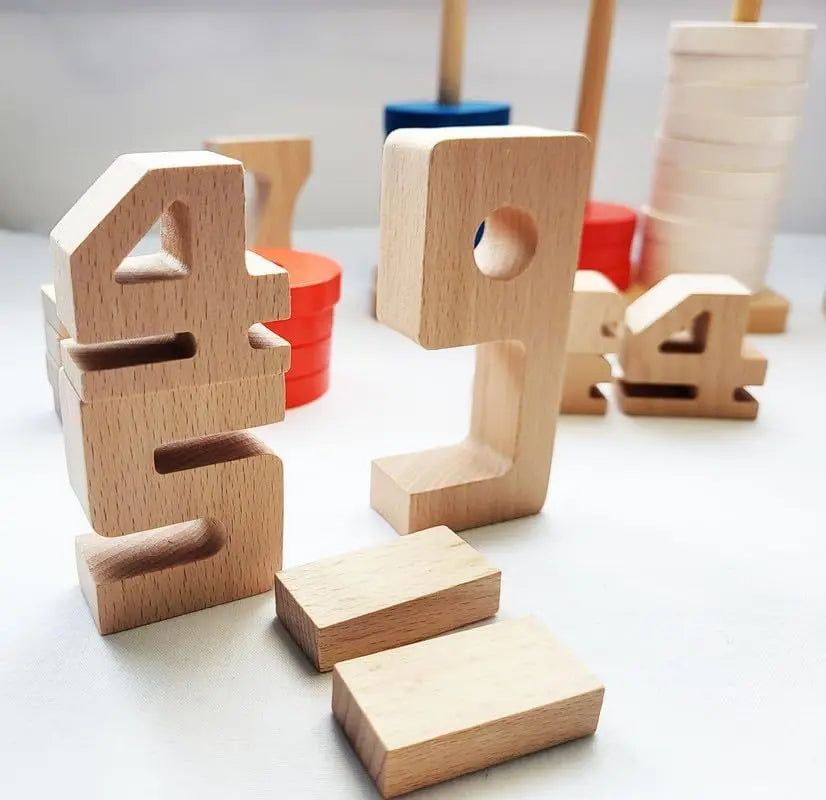 Jeu de construction Bâton / Bloc de Construction Magnétique Montessori | Jouet Éducatif | Royaume Montessori, 32 pièces Dorjee