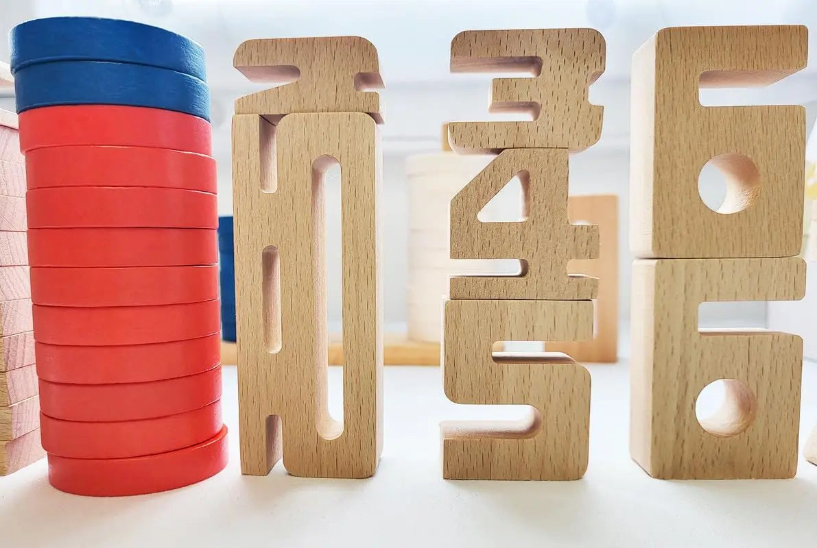 Jeu de construction Bâton / Bloc de Construction Magnétique Montessori | Jouet Éducatif | Royaume Montessori, 32 pièces Dorjee