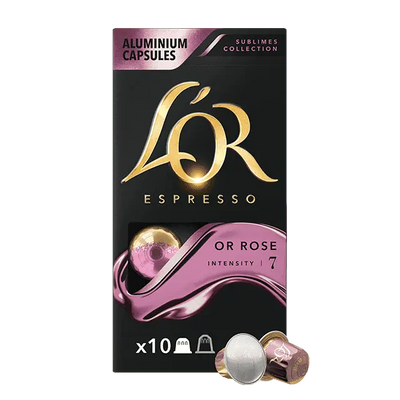 Capsules de café Café Capsules Or Rose Intensité 7 Compatible Nespresso L'OR 8711000360606 Carrefour