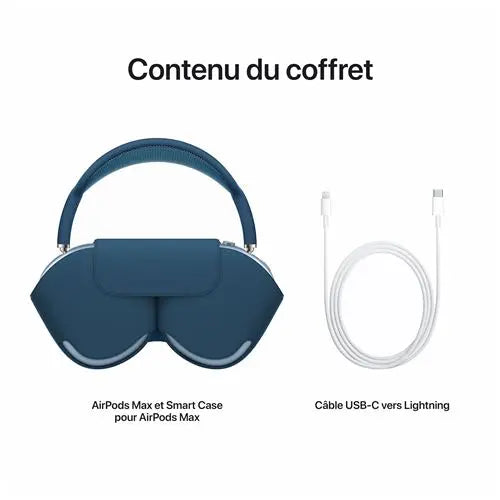 Headphones Casque Apple AirPods Max à réduction de bruit active Bleu ciel APPLE