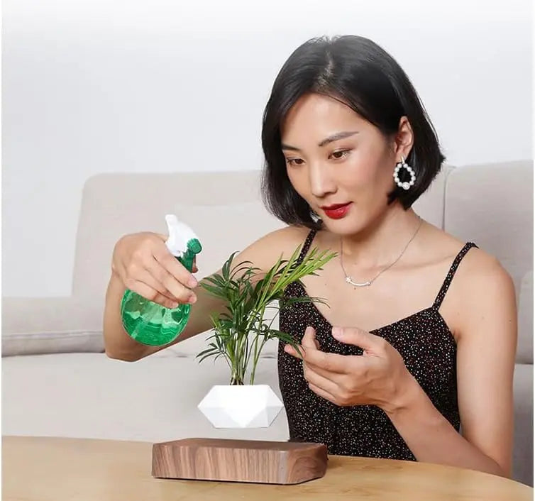 Décoration ETRAVEL Pot de Fleurs en Lévitation Magnétique pour Plantes Grasses ETRAVEL