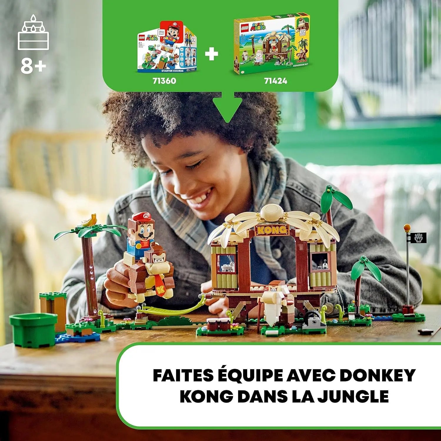 jouet Ensemble d'extension La cabane de Donkey Kong LEGO Super Mario 71424 : Donkey Kong's Tree  5702017415765 lego