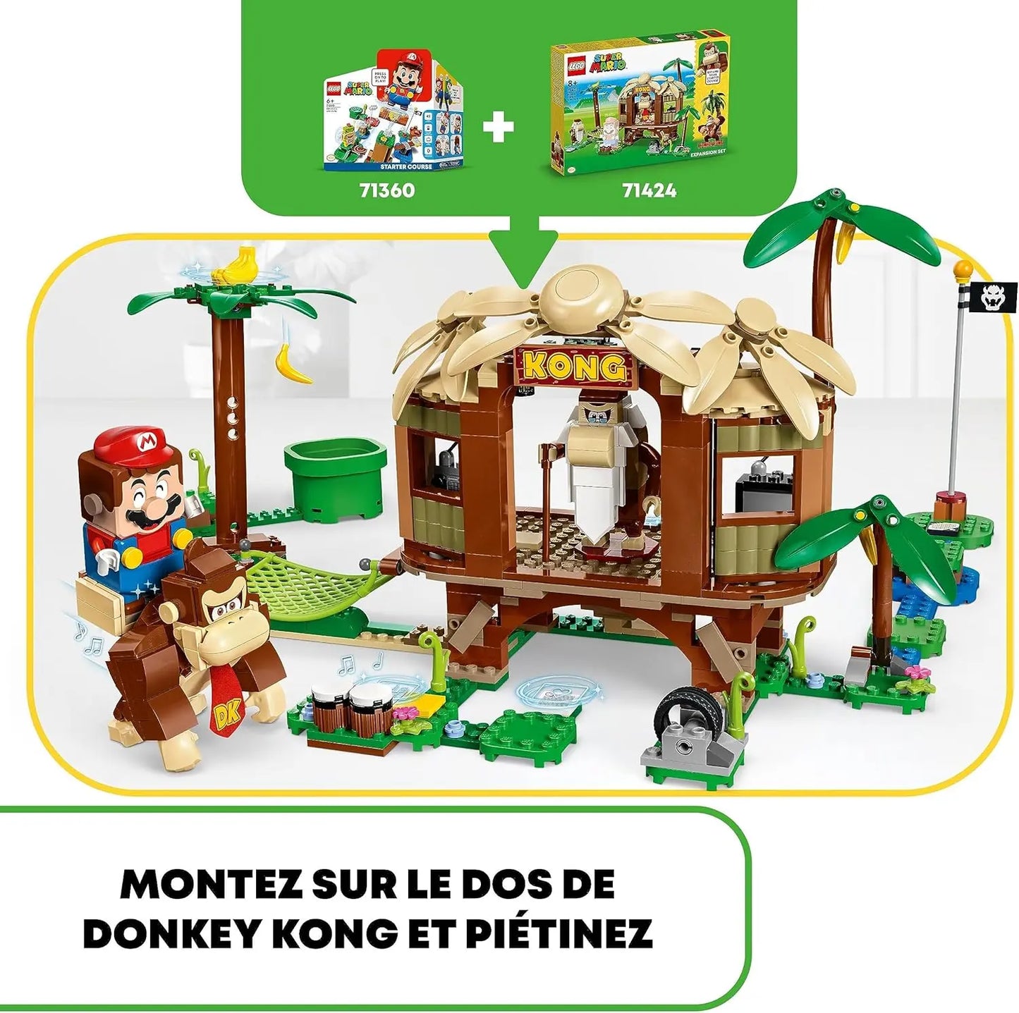 jouet Ensemble d'extension La cabane de Donkey Kong LEGO Super Mario 71424 : Donkey Kong's Tree  5702017415765 lego