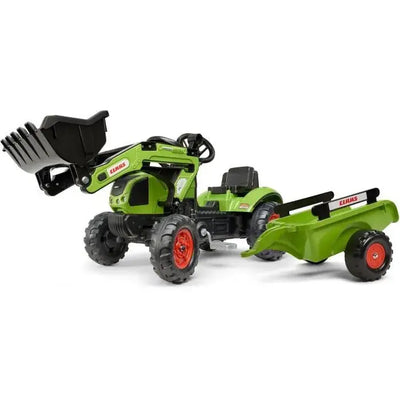 voiture pour enfant FALK Tractopelle Claas - FALK -Volant directionnel et remorque // 3016202040147 Falk
