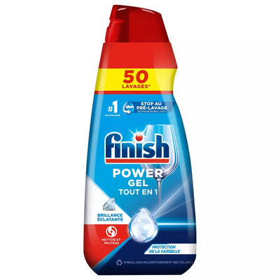 entretien FINISH Gel lave-vaisselle tout en 1 brillance & protection 50 lavages finish gel Finish