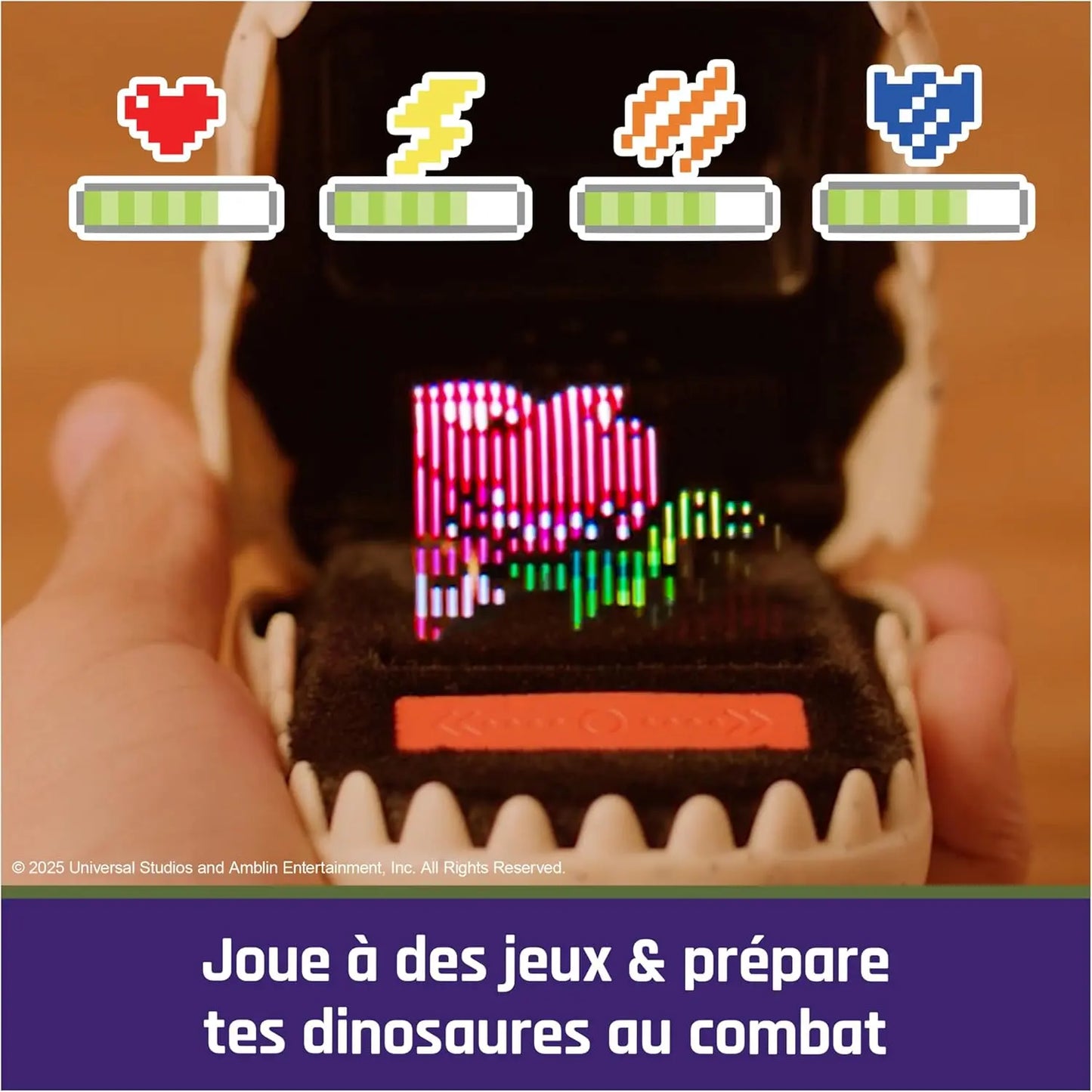 Jouets JURASSIC WORLD - BITZEE MON ANIMAL INTERACTIF 0681147085091 Connectable avec 1 Autre - Sons Réactions Et Jeux - Jeu pour Enfant SPIN MASTER