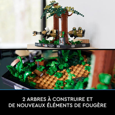 jouet LEGO 75353 Star Wars Diorama de la Course-Poursuite en Speeder sur Endor, Maquette avec Luke Skywalker, Princesse Leia et Scout Trooper Plus Speeder Bikes, Collection Le Retour du Jedi lego