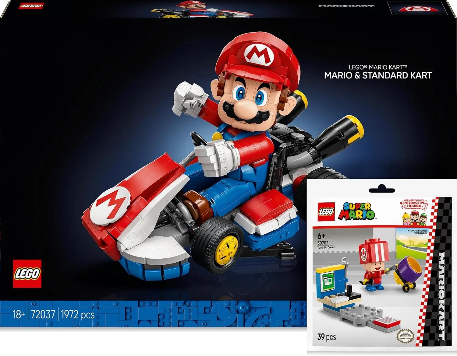 Jouets et jeux LEGO Mario Kart - Mario Et Kart Standard - Figurine Collector De Personnage Nintendo - Maquette De Voiture à Construire pour Fans De Jeux Vidéo - Cadeau pour Adulte 72037 LEGO
