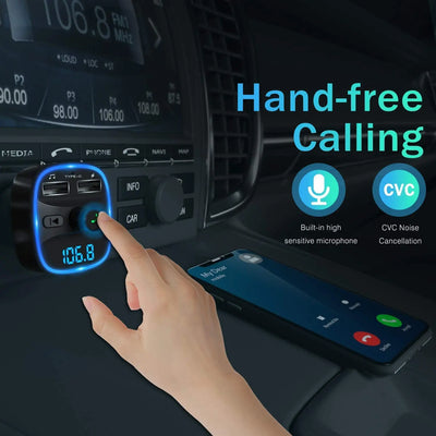 Transmitter Bluetooth LENCENT Transmetteur FM Bluetooth Bluetooth Lecteur MP3 Adaptateur Radio sans LENCENT