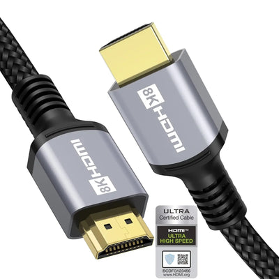 HDMI Cable LINDY - Câble HDMI 2.1 Anthra Line 1 Mètre avec Ethernet, High Speed 4k@60Hz HDMI 2.1 10k@120Hz 3D 1080p HDCP 2.3 144Hz HDR, ARC, CEC, ATC TV OLED, PC, PS4, PS5, Xbox One, Blu-Ray, 4k@60Hz HDMI 2.1 10k@120Hz cable HDMI 2.1 144HZ LINDY
