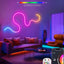 Luminaires Lamomo Néon Ruban LED RGB , 12V avec Contrôle Bluetooth APP Dimmable, Synchronisation de Musique, Flexible Etanche NANOLEAF