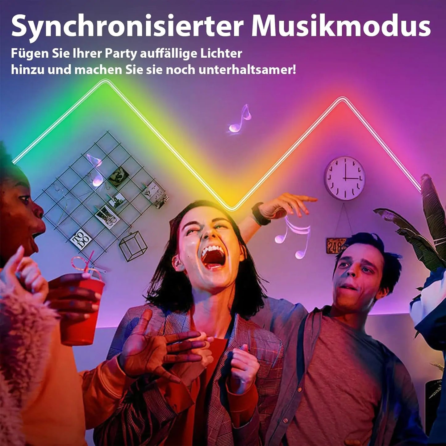 Luminaires Lamomo Néon Ruban LED RGB , 12V avec Contrôle Bluetooth APP Dimmable, Synchronisation de Musique, Flexible Etanche NANOLEAF