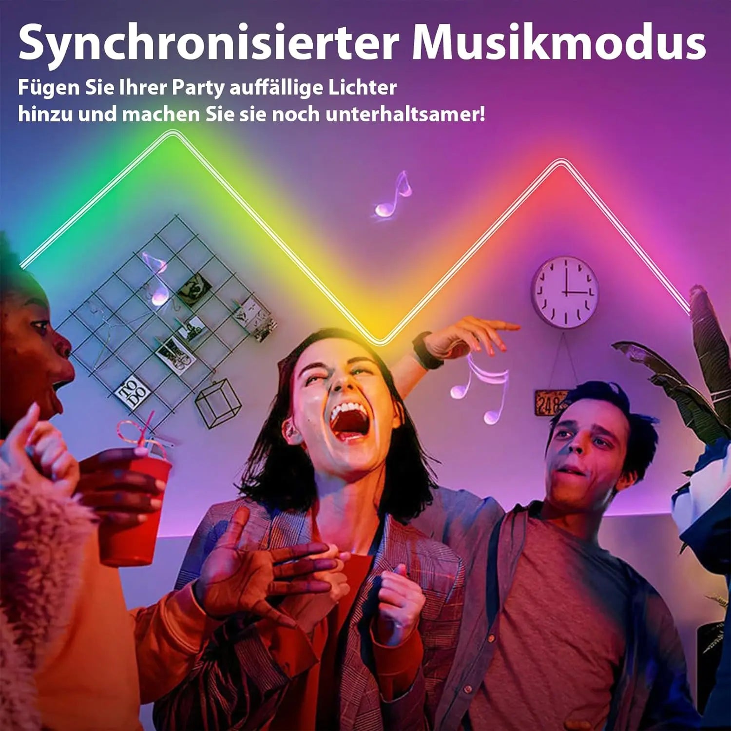 Luminaires Lamomo Néon Ruban LED RGB , 12V avec Contrôle Bluetooth APP Dimmable, Synchronisation de Musique, Flexible Etanche NANOLEAF