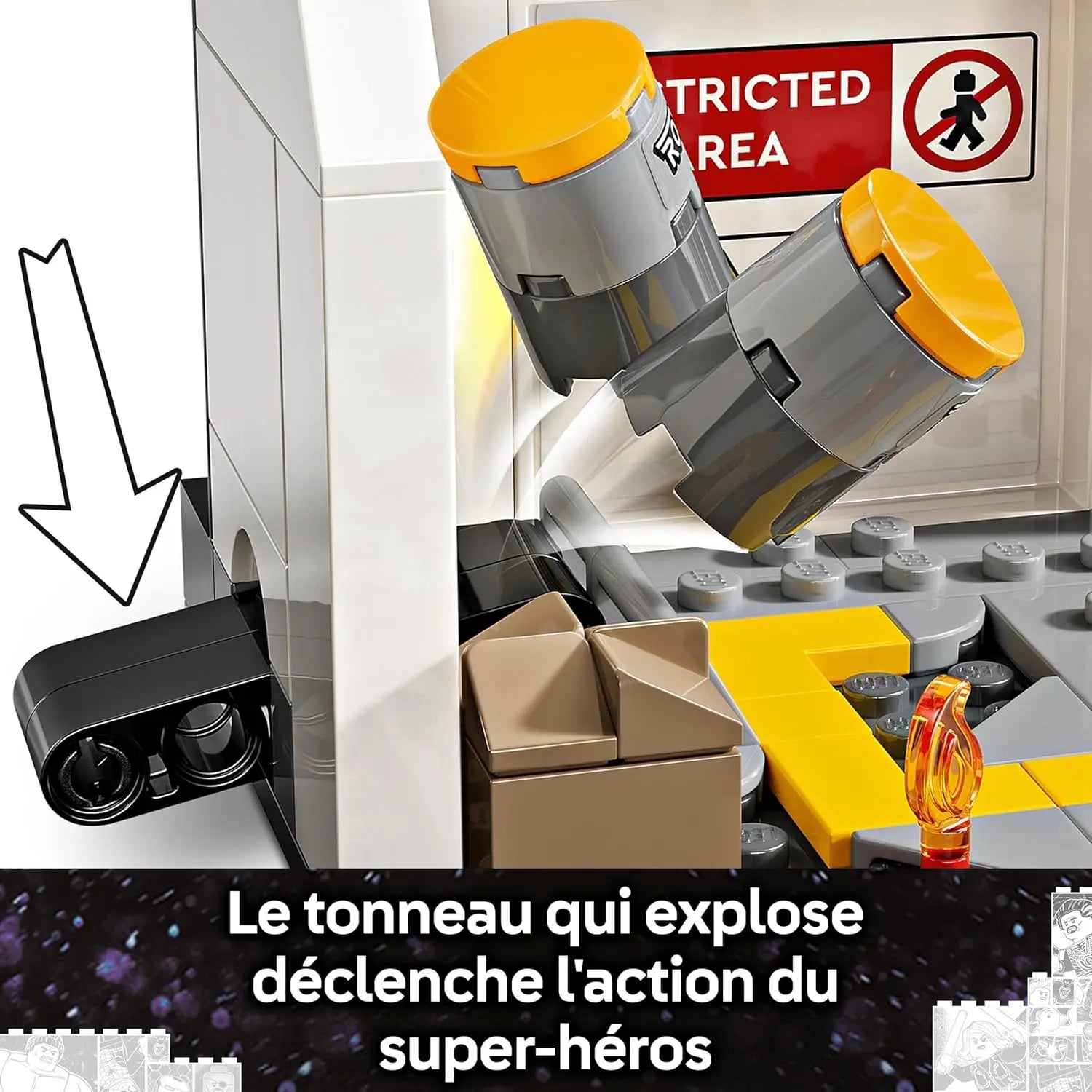 jouet Le combat de Captain America : Civil War LEGO Marvel 76314 : Captain America : Civil War Action Battle lego