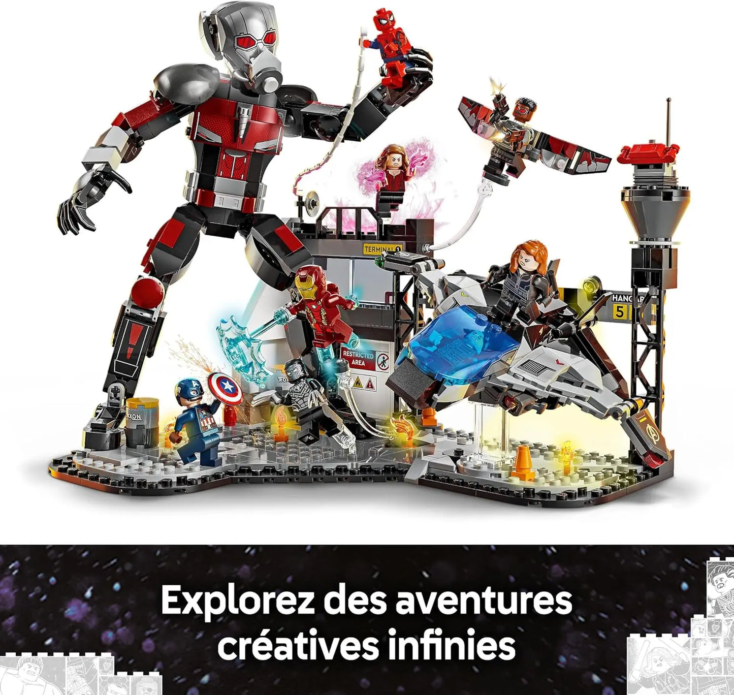 jouet Le combat de Captain America : Civil War LEGO Marvel 76314 : Captain America : Civil War Action Battle lego