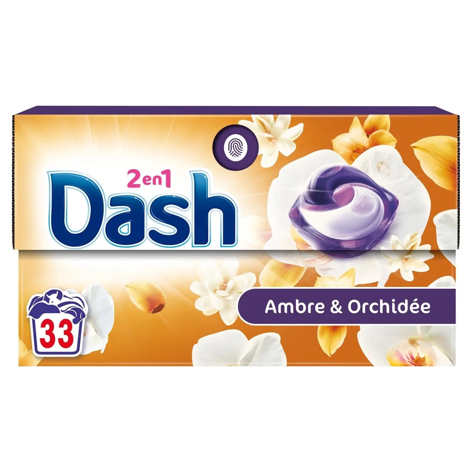 Skip detergent Lessive capsules 2 en 1 ambre et orchidée 8700216318624 DASH