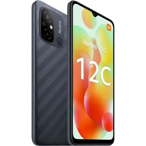 Telephones Xiaomi Redmi 12C - 4G smartphone - double SIM - RAM 4 Go / Mémoire interne 128 Go - microSD slot - 6.71" - 1650 x 720 pixels - 2x caméras arrière 50 MP - front camera 5 MP - gris graphite Xiaomi