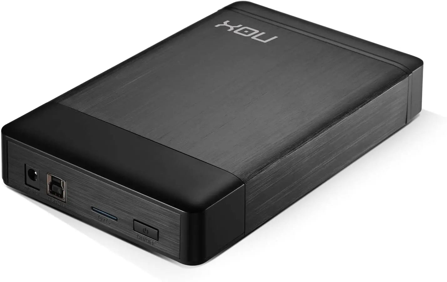 NOX Lite 3.5 -NXLITEHDD35- Boîtier externe pour disques durs SATA jusqu'à 10 To, USB 3.0, Plug&Play, matériau léger et compact, compatible avec toutes les versions de Windows, couleur noire Scholl
