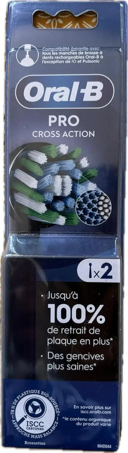 Hygiène dentaire Oral-B Pro Cross Action Brossette pour Brosse à dents électriques, Pack de 2 unités Oral-B