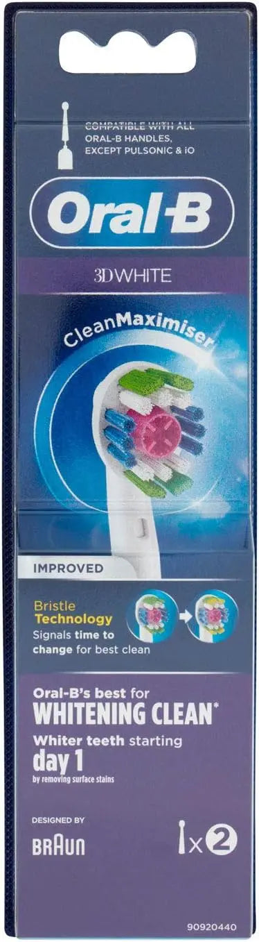 Brossette Oral-B Pw Refill 3D Blanc, 2 unités Oral-B