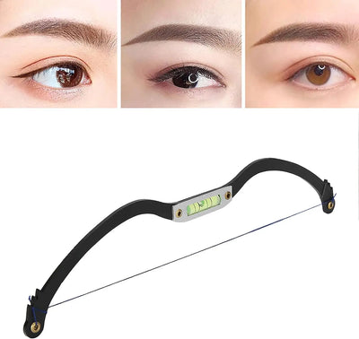 SCISSORS Outils horizontaux de chaîne de mappage de marque de ligne de règle de cartographie de perle pour le tatouage de sourcil(Noir) MAPED