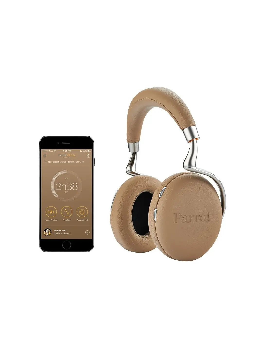 Parrot ZiK 2.0 by Philippe Starck Brun- Casque audio Bluetooth Parrot
