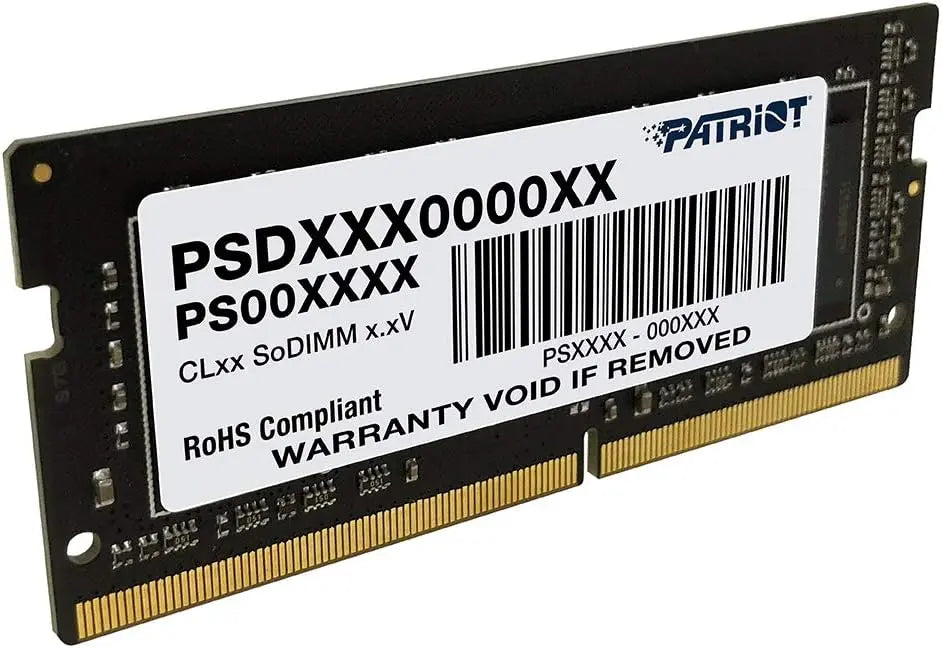 RAM Patriot Memory Série Signature SODIMM Module de mémoire DDR4 2666 MHz PC4-21300 16Go (1x16Go) C19 - PSD416G266681S PATRIOT MEMORY