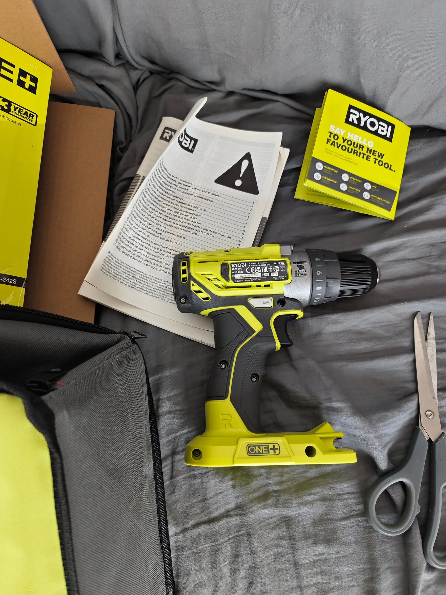 disqueuse Perceuse-visseuse à percussion RYOBI - R18PD2-242S - 18V One+ // pas de batterie   4892210204820 ryobi