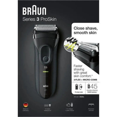 hygiene Rasoir électrique BRAUN Series 3 ProSkin 3020s sans fil gilette