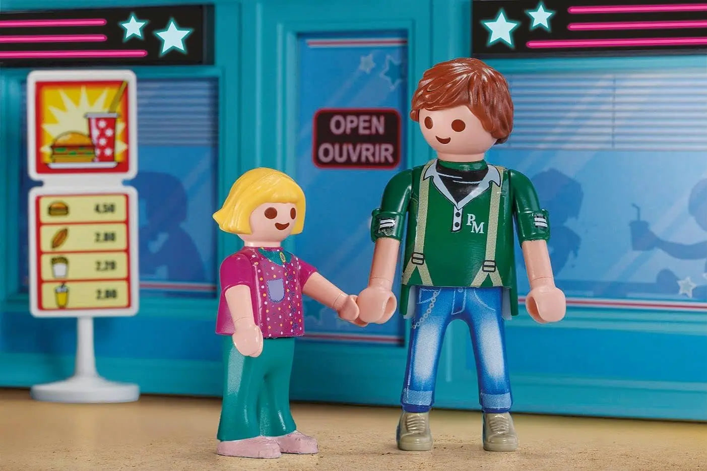 lego Playmobil 70111 City Life / Restaurant Americain Diner transportable lego